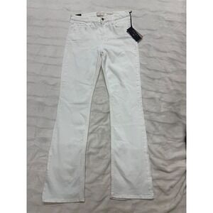 Jen7 by 7 For All Mankind Slim Bootcut‎ Jeans Womens 8 White Stretch Denim NEW